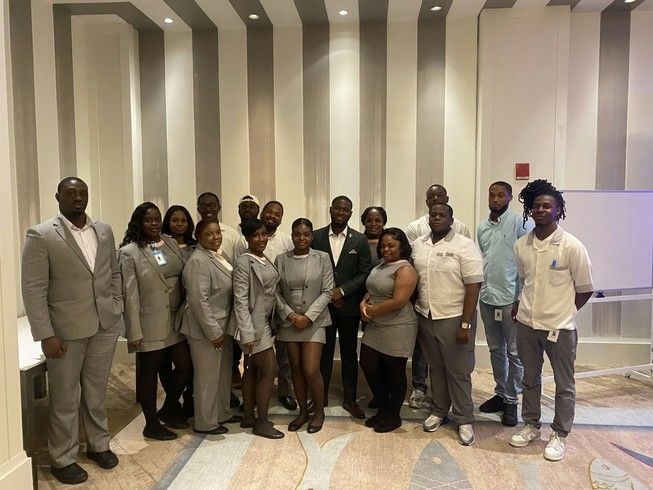 Hotel team after a training programme